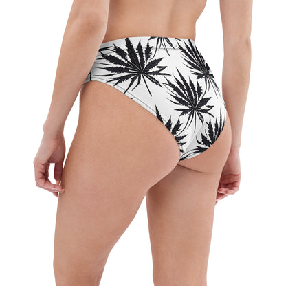 Recycled high-waisted bikini bottom