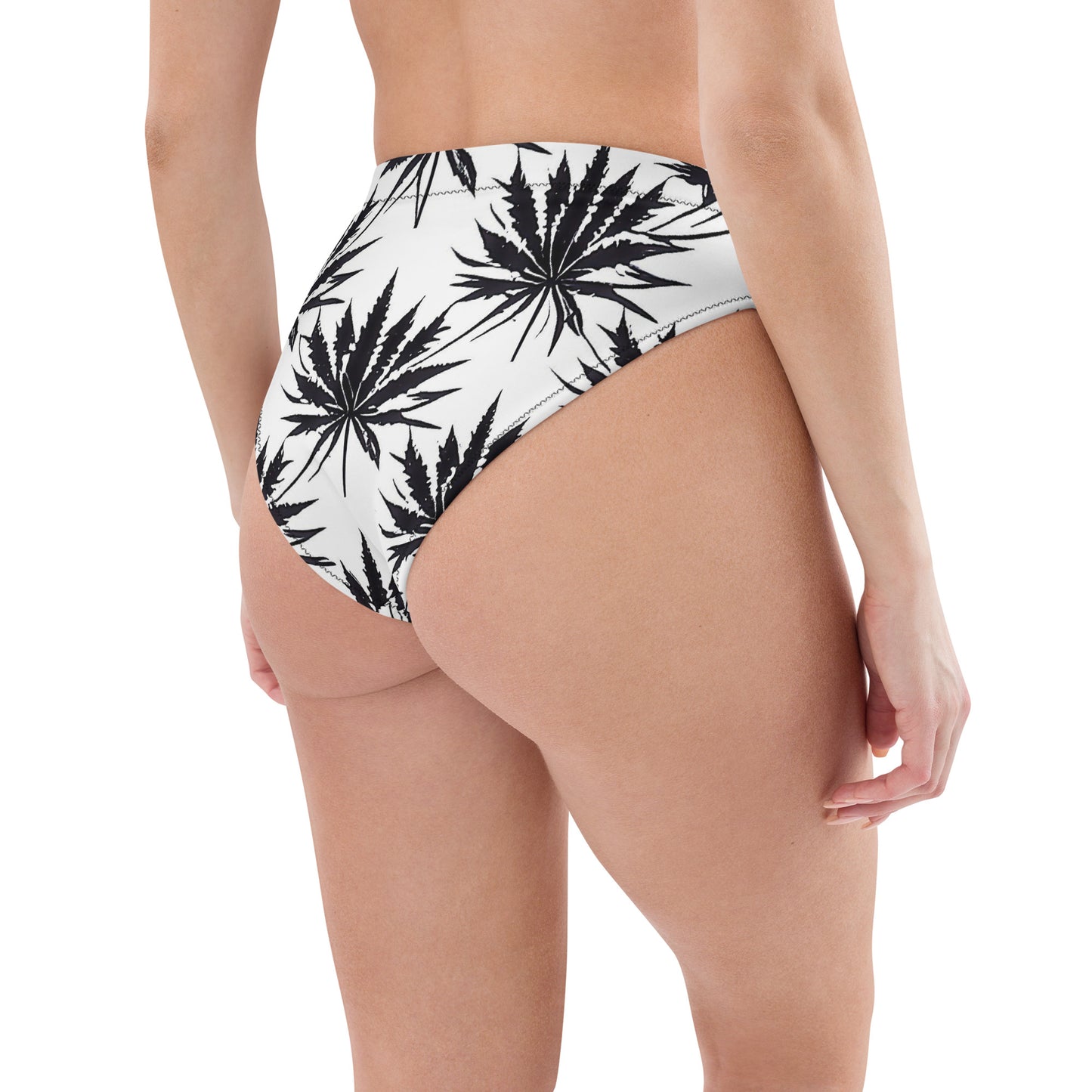 Recycled high-waisted bikini bottom