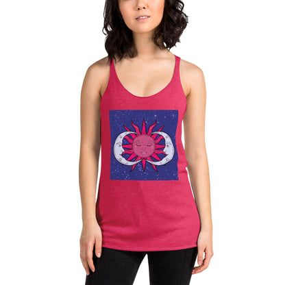 Sun and moon Women's Racerback Tank