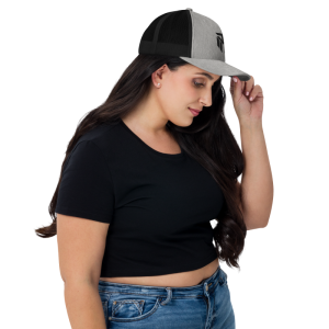 Girl with Retro Trucker Hat custom printed